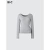 Uniqlo HeaTTech Кашемировая смесь Футболка с круглым вырезом