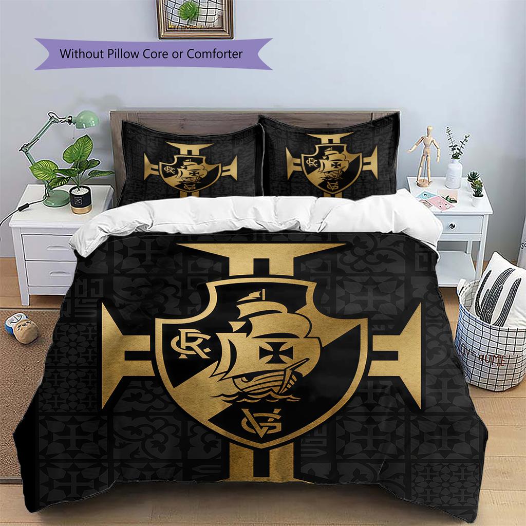 CR Vasco da Gama Pattern Bedding Home Decoration Birthday Gift (1 * duvet cover + 2 * pillowcase, without core)