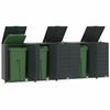 VidaXL Wheeled Storage for Bins for 5 Bins Anthracite, Bin Storage, Waste Bin Storage of 3279985