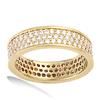 Gold Plated Ring 'Sissi' Golden White - 7 Mm