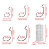 50шт. Набор крючков Offset Hook 2#3/0# Texas Rig Hooks из высокоуглеродистой стали, рыболовный набор Professional Fishing Kit