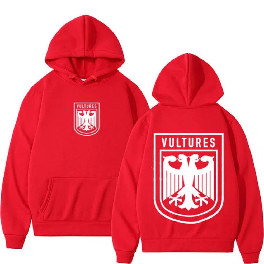 Толстовка с логотипом рэпера Канье Уэста Vultures для мужчин и женщин в стиле хип-хоп, винтажные пуловеры, толстовка с капюшоном, повседневная флисовая толстовка, уличная одежда