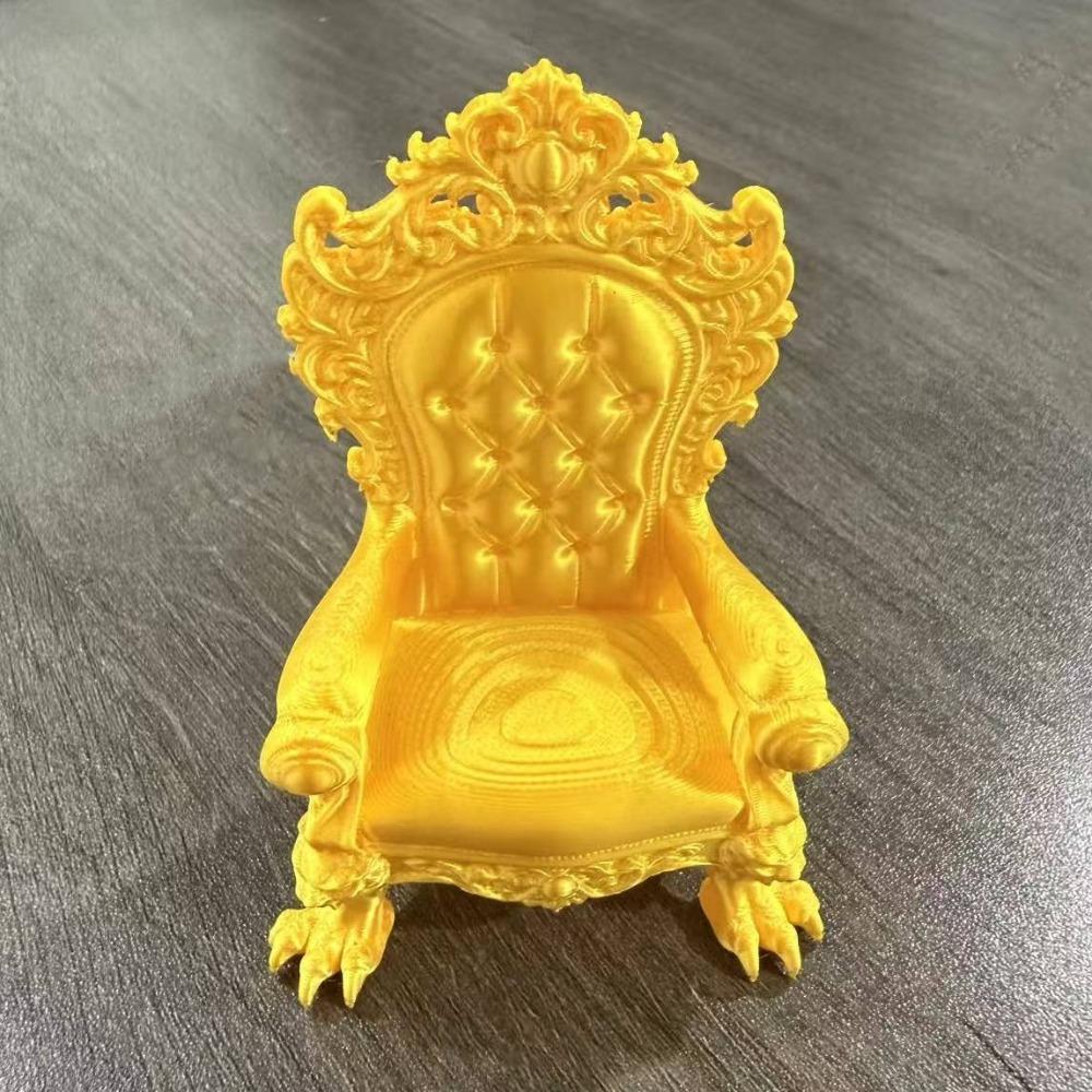 Dark Style Mini Gothic Throne Display Chair 3D Printed Dollhouse Seat Furniture Shop Window