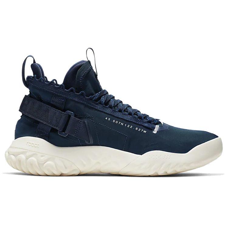 Jordan Proto React Cushioning Mid top Basketball Shoes Men's Navy Blue BV1654-400