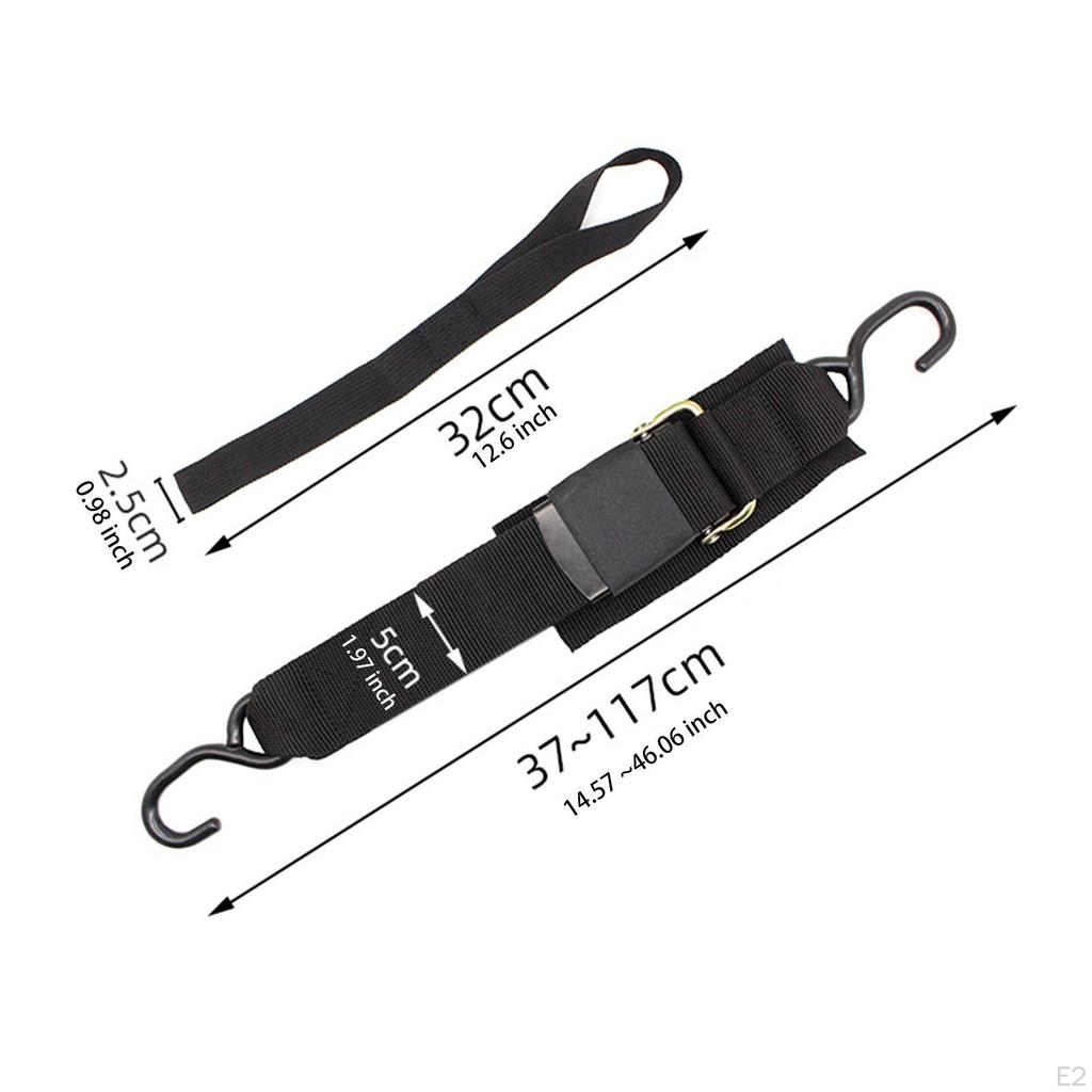 2 шт. ремни для транца лодочного прицепа с крючками, вспомогательный ремень, прочная конструкция, легко