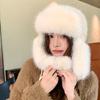 Зимняя шапка из искусственного норкового пуха, женская, милая шапка-ушанка с помпоном, зимняя, теплая, утолщенная, с защитой ушей, новая