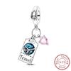100% Copper Love Travel Tag Pendant Charms Jewellery Fit Original Bracelet For Women Diy Gift