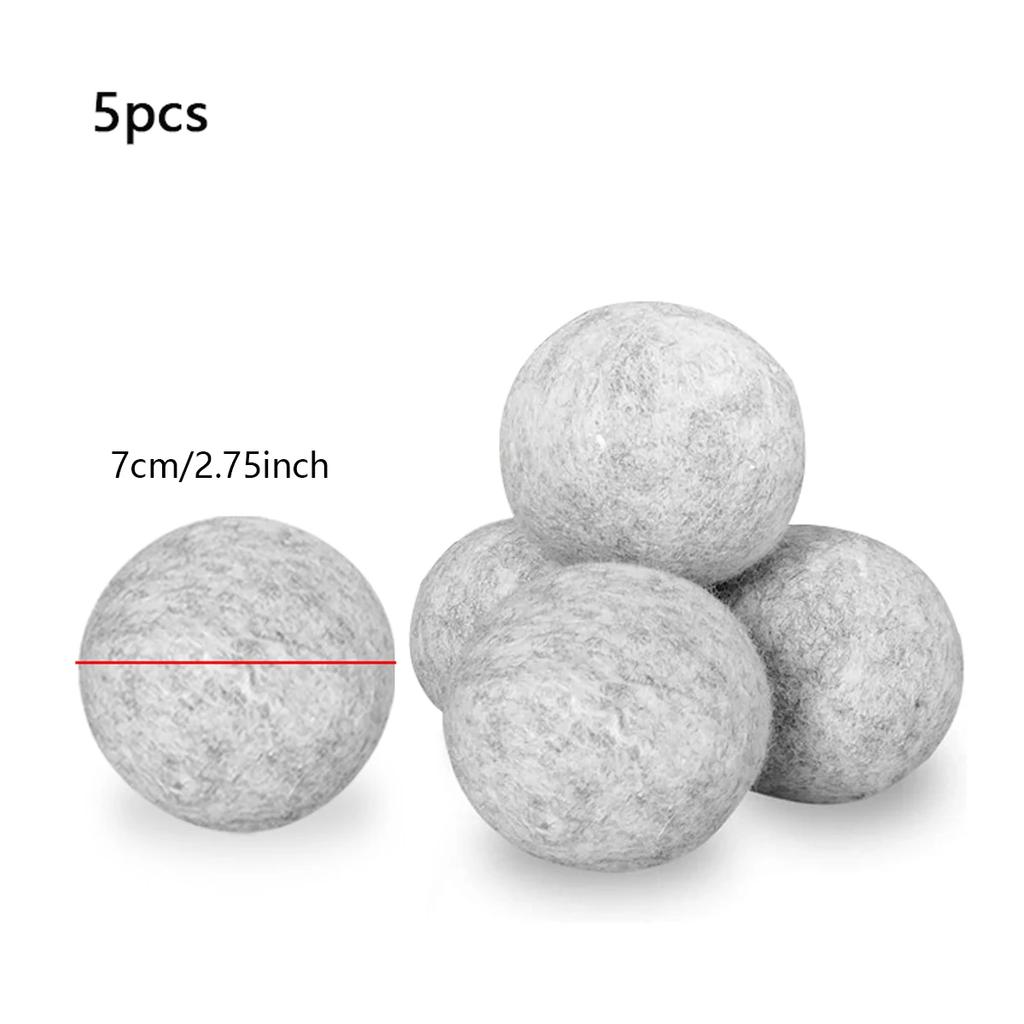 5pcs- Hot Wool Dryer Balls Reusable Softener Laundry Laundry Ball Washing Machine Accessories Home Washing Balls Wool
