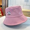 Милая вышитая складная шляпа-панама с пандой для женщин, защита от УФ-лучей, шляпа от солнца для активного отдыха