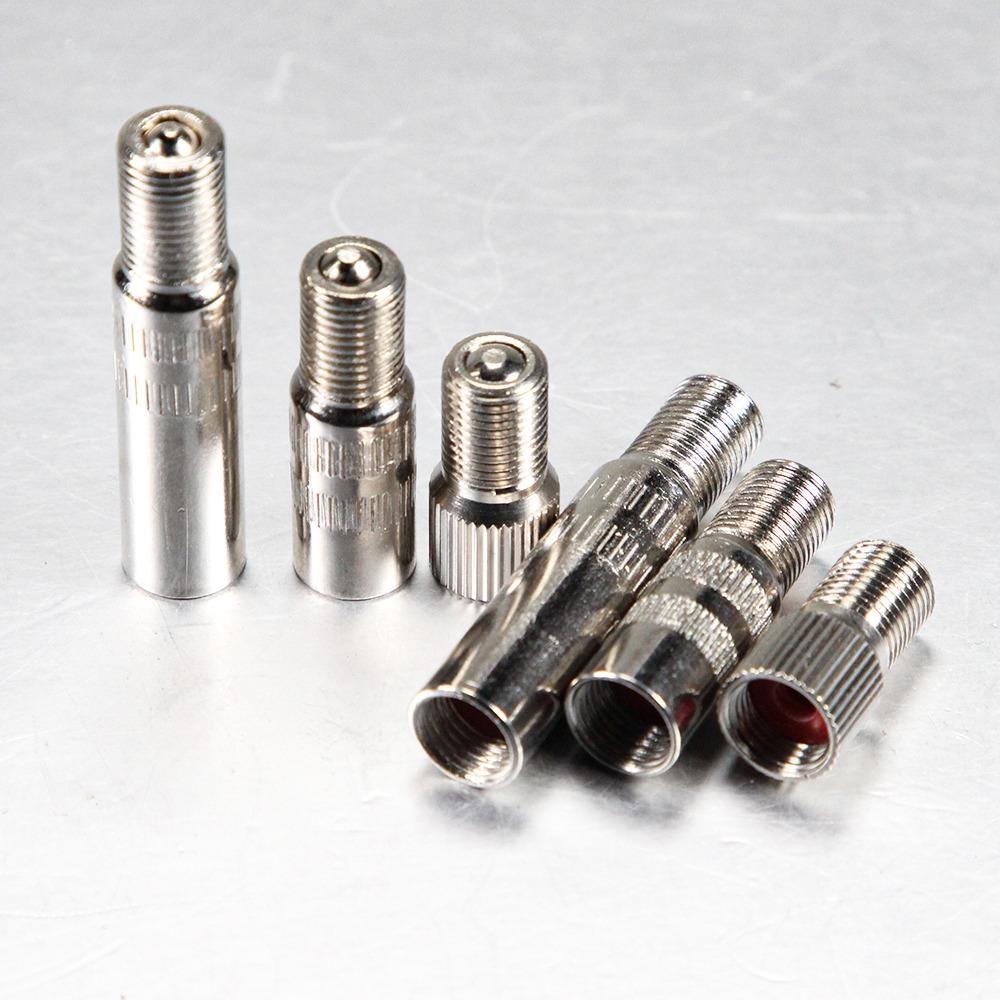 2pcs Screw-on Stem Extension Chrome Plated Brass Wheel Valve Stem Cap for Car Truck Bike