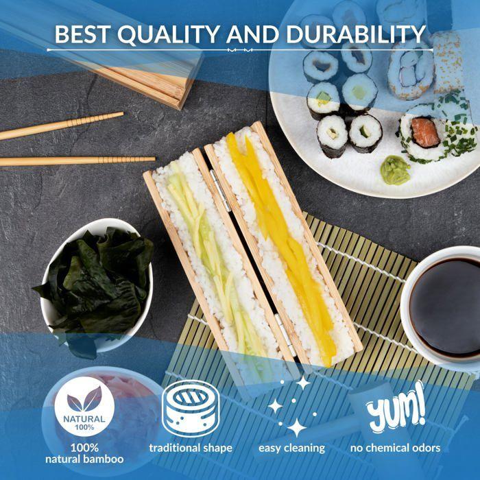 Kit de fabrication à sushis - Toys4Boys - 3 pièces - 100% bambou - Design contemporain