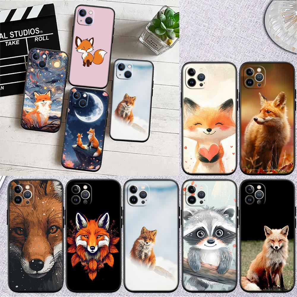 FM24 милая лиса Мягкий чехол для телефона OPPO A40 A60 A80 A15 A16 A16K A12 A17 A17K A54 A54S A53 A53S A55 A56 A57 A98 F23