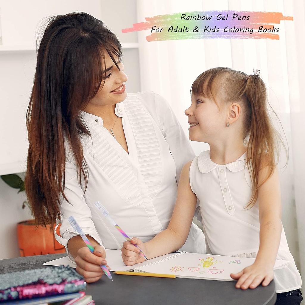 ZSCM Набор из 6 гелевых ручек Magic Pastel 3 цветов для смешивания, Кавайные ручки-автоматы с меняющими цвет чернилами для раскрасок для взрослых, дудлинга, скрапбукинга