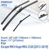 3PCS For Ford Escape MK3 Kuga MK2 C520 2013-2019 28" 28" 11" Front Rear Wiper Blades Windshield Windscreen Window Cutter Accessories 2017 2018 2019