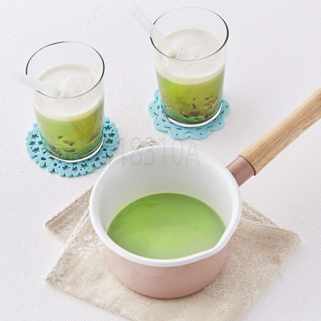 Fuji Enamel One-handed Pot Milk Pan Cotton Series Light Gray 14cm CTN-14M.LG