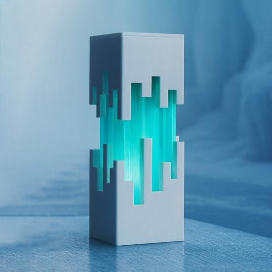 Futuristic Night Light 3D Printed Cyberpunk LED Desk Lamp with Remote Control Contemporary Decorative Bedside Lamp Gift for Cyberpunk Enthusiasts