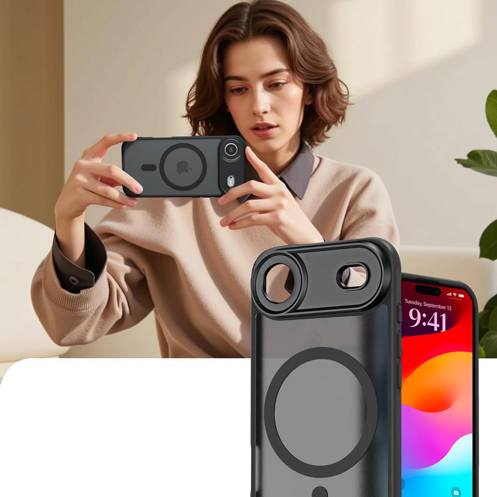 iPhone Air Case, MagSafe-Resistant, Matte, with Camera Protection, Black