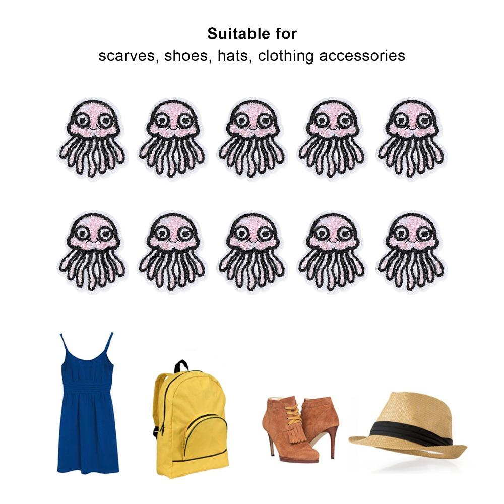 10Pcs Embroidered Design Embroidery Patches Strong Adhesive Iron On Patches Cloth Stickers For Hats