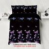 3pcs purple butterfly pattern printed bedding set, suitable for women bedroom, queen, king, twin bed, 1*duvet cover+2*pillowcase