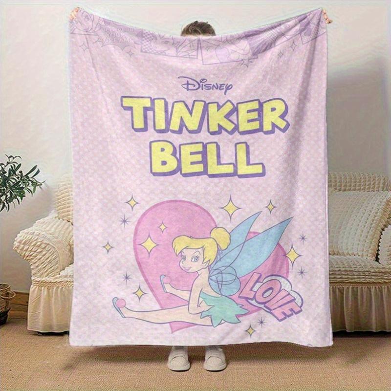 1pc, Disney Tinker Bell Home Decor Flannel Blanket, Gift for Bedroom, Living Room, Travel, Camping