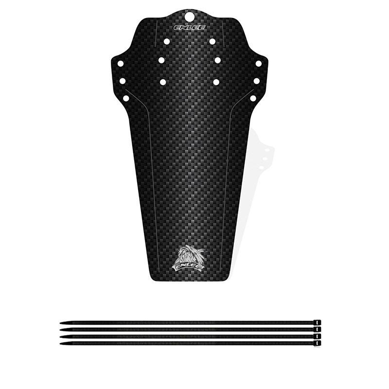 ENLEE Mountain Bike Fender, Carbon Fiber Grain Color DH Downhill Mountain Bike Saddle Universal Mud Removal Tile