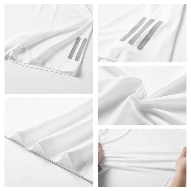 (L-8XL)Мужская быстросохнущая спортивная футболка из ледяного шелка с круглым вырезом, свободные топы для кемпинга, пешего туризма, рыбалки, сетчатая футболка с кондиционером, мужская
