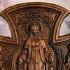Троица Иисус и Мария Деревянный Крест Католический Домашний Декор Ручной Работы, Настенная Статуэтка, Подарок Христу