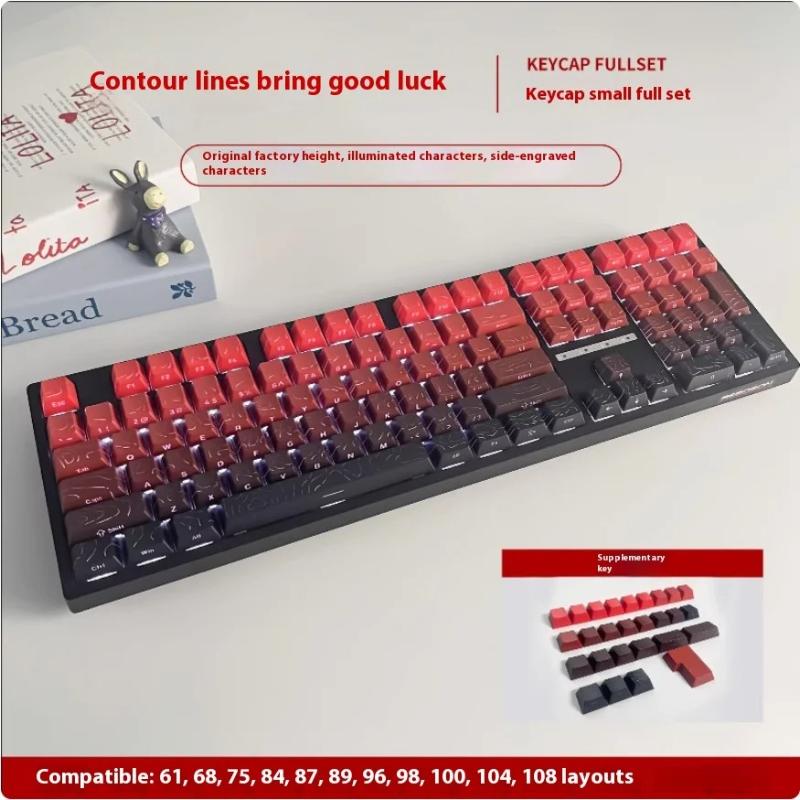 Xiaomi 134 Keys Blue Contour Side Print RGB Backlit Keycaps Double Shot PBT Keycaps Cherry Profile for MX Switches Mechanical Keyboard