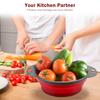 Collapsible Pasta Strainers,Kitchen Colander for Draining Fruit, Kitchen Silicone Filter Vegetables Baskets, Sink Washing Bowl