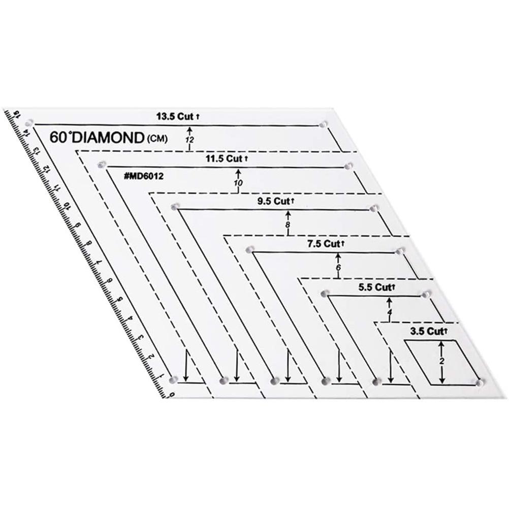 4 Pcs/set Sewing Ruler Acrylic Handmade Quilt Templates Stencil Grade Ruler Triangles Hexago