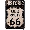 Tin Sign Historic Old Road Vintage Metal Tin Signs for Men Women Wall Art Decor for Home Bars Clubs Cafes 8x12 Inch