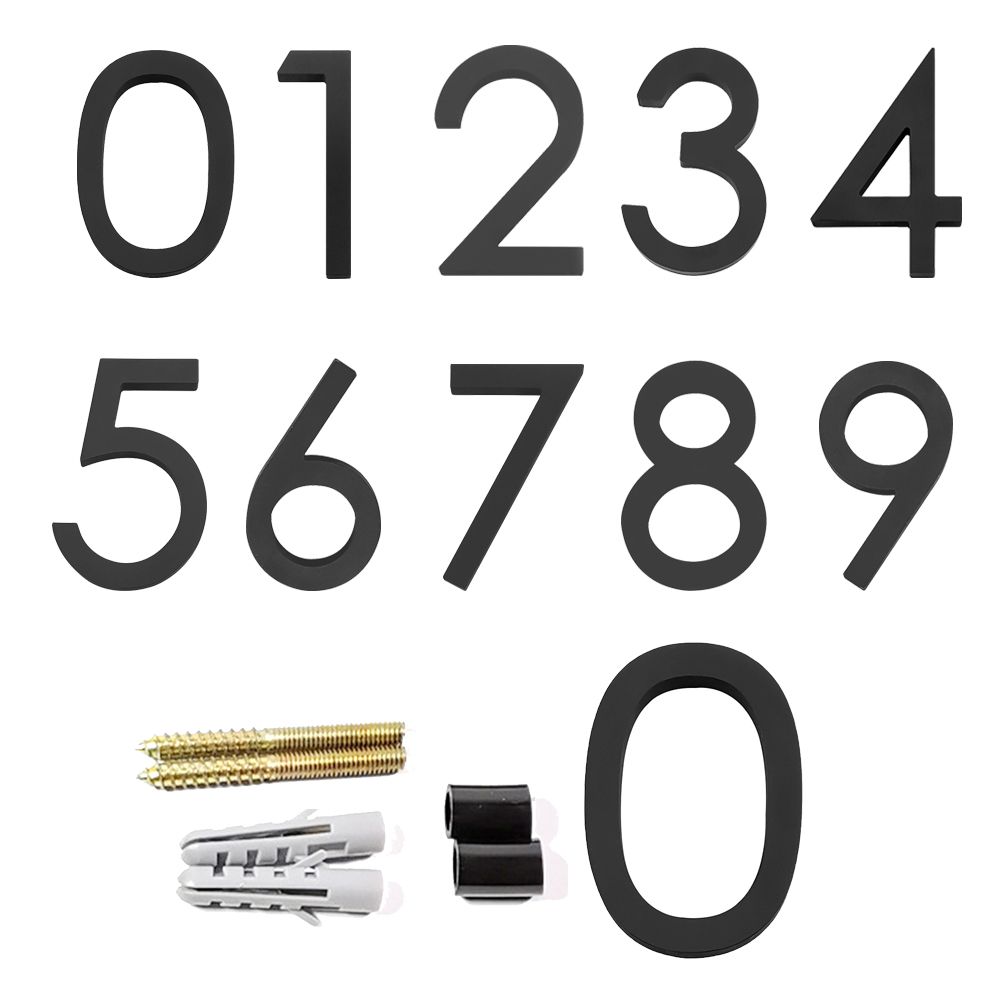 Letters 911 Visibility Signage Address Plaque Garden Door Modern House Numbers 6" Floating House Number Number with Nail Kit