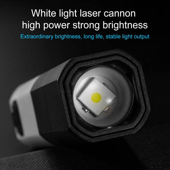 Мини-фонарик для улицы, 5 режимов, зум, высокая яркость, супер яркий, Type-C, перезаряжаемый, портативный, для кемпинга, пешего туризма, светодиодный фонарик