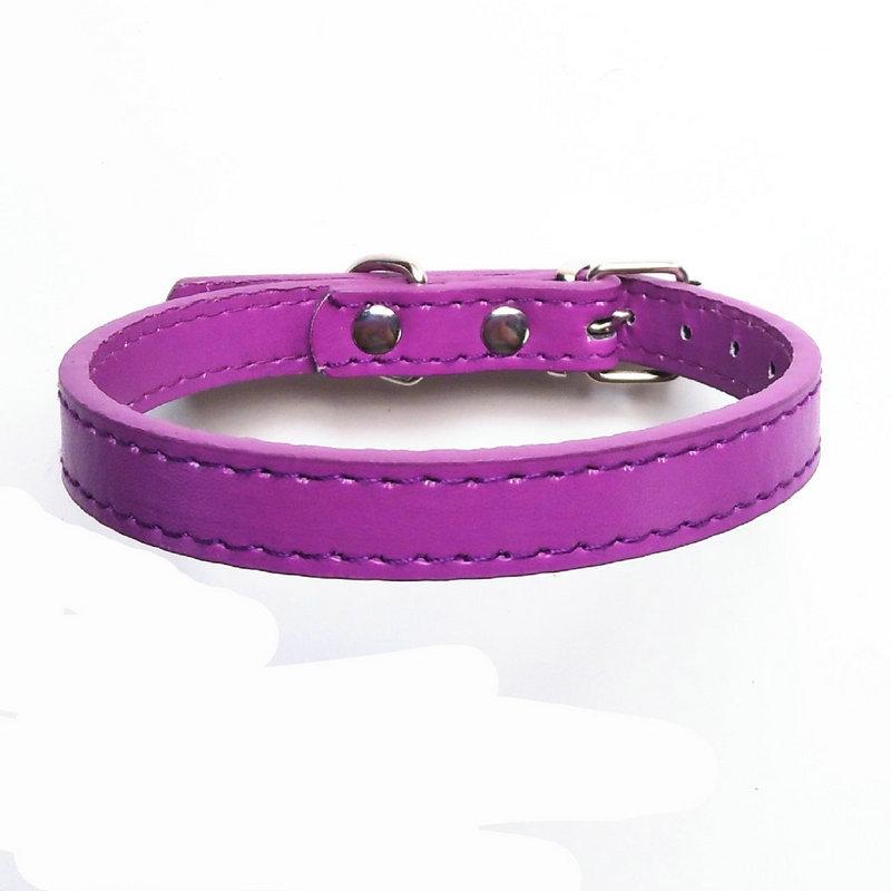 Ошейник для собаки из ПУ кожи: Мульти-спецификация, Простой дизайн, Плоское кольцо на шею для питомца, Разноцветные варианты