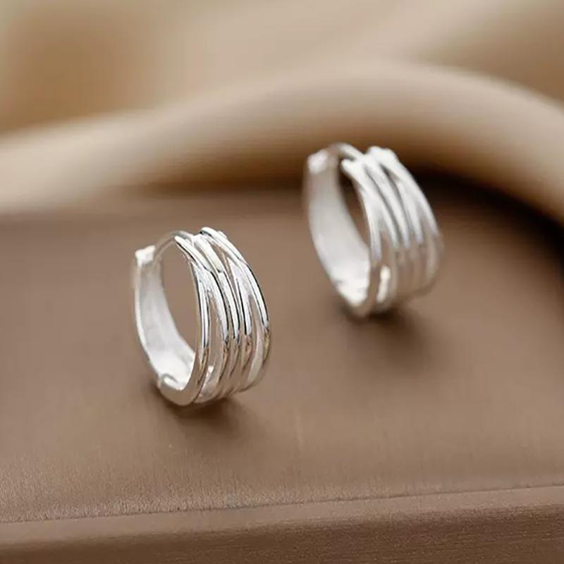 foxanry Многослойные серьги с линиями для женщин, модные минималистичные индивидуальные украшения на день рождения, подарки, предотвращают аллергию