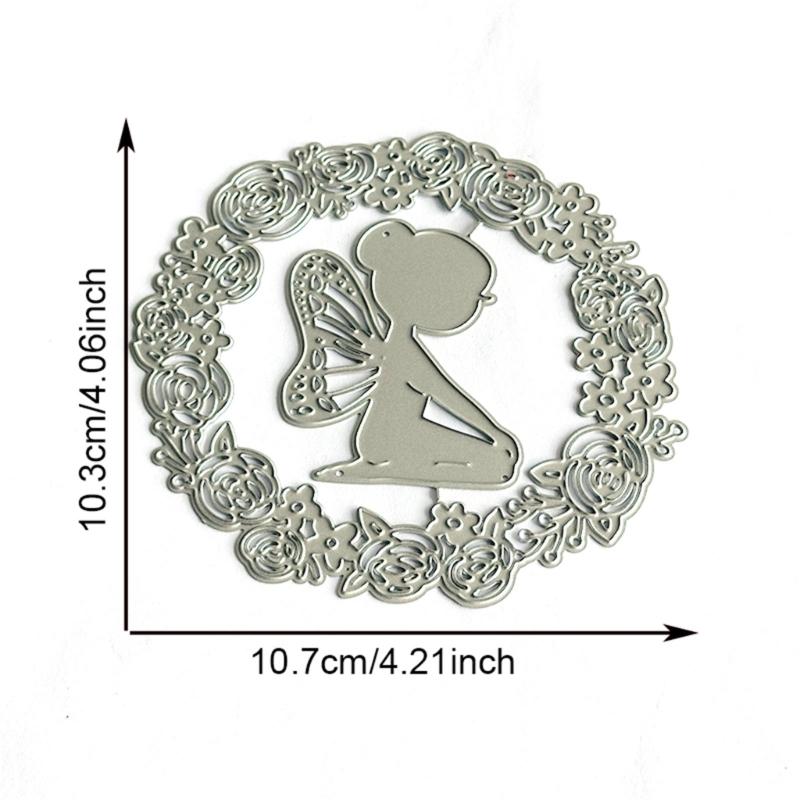 Butterfly Girl Cutting Dies Carbon Steel Die Cut Templates Metal Embossing Stencils for Scrapbooking Card Making Journal