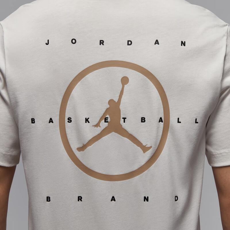 Jordan Flight Essentials Хлопковая Модная Футболка с Круглым Вырезом и Коротким Рукавом Мужские Топы Парус HJ2339-133