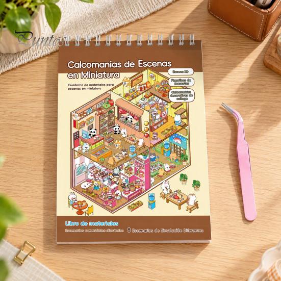Маленькие детали для ландшафтного дизайна для DIY-проектов, Испанские миниатюрные наклейки для домиков, Самоклеящиеся наклейки-декали для создания сцен, Интерактивное творчество