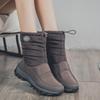 Women's Waterproof Plus Velvet Winter Snow Boots - Large Size, Thick Cotton, Mid-Tube Warmth