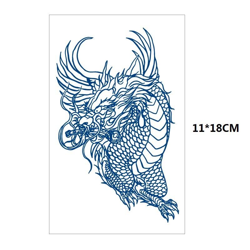 Herbs Gradual Change Jellyfish Planet Feather Snake Big Pattern Geisha Slowly Color Simulation Water Transfer Tattoo Sticker