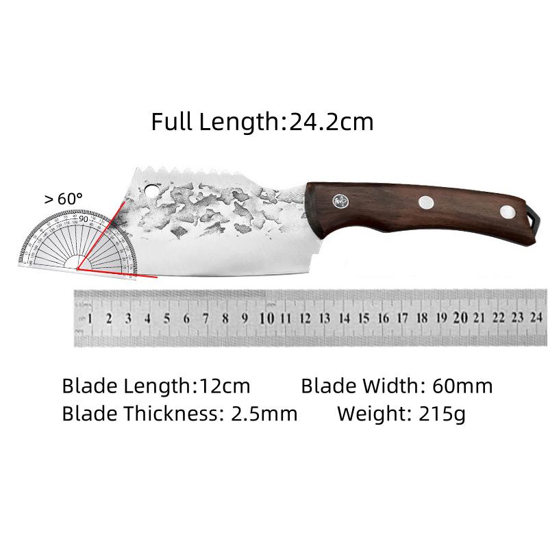 Chef Utility Knife Slicing Fish Fruit Steak Knife Kitchen Knives Butcher Boning Knife Hand Forged Wood Handle Cleaver Meat Knife