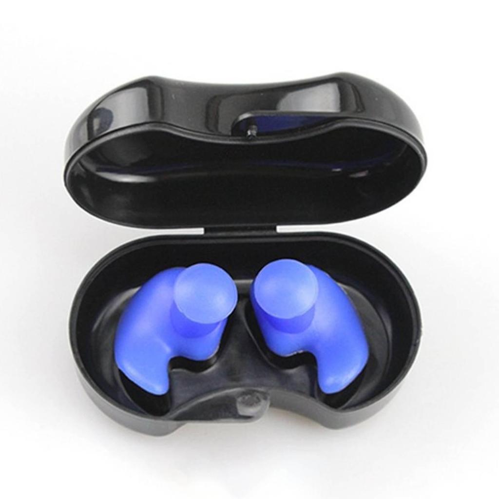2 Pack Silicone Earplugs Swimming Ear Plugs Waterproof Protectors Reusable Hearing Protection