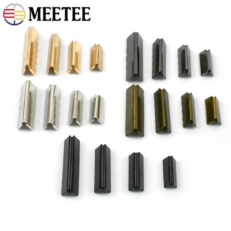 10/30 шт. Meetee Металлические клипсы-пряжки Зажим для конца ремня сумки Стопорные клипсы Замок для ремня поясного ремня Пряжка для хвостика молнии Швейные аксессуары