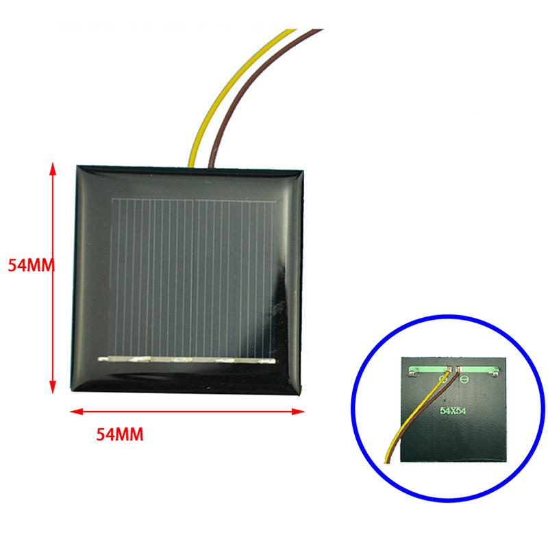 2 В 130 мА 0,26 Вт Солнечная панель Эпоксидный лист Поликристаллическая солнечная панель Ячейка DIY Светодиодный садовый светильник Портативное солнечное зарядное устройство для мобильного телефона