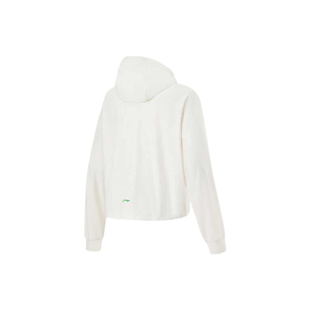 Li Ning Ice Silk Quick Dry Cool Technology UV Protection Lightweight Breathable Skin Shirt UPF 100+ Sun Protection Women Tops Off-White AWDU766-3