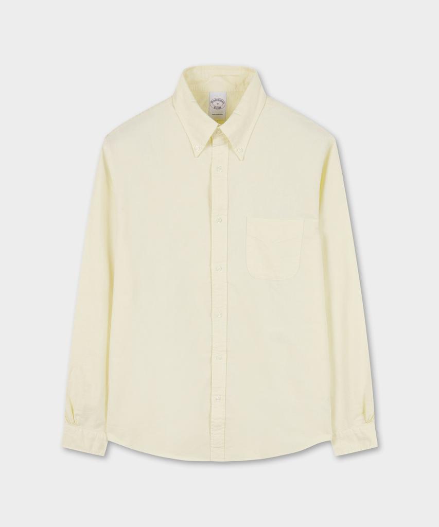 BROOKS BROTHERS Пятничная Оксфордская Однотонная Рубашка (желтый) (Bbthmmf302)