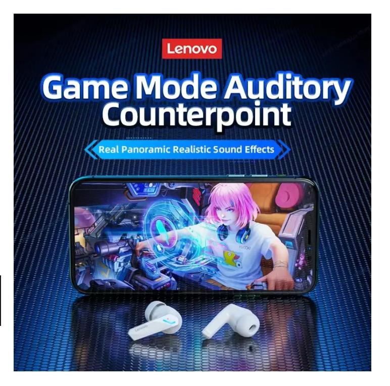 Choice Lenovo GM2 Pro Earphone Bluetooth 5.3 Headphones with Mic 9D Stereo Pro 6 Earbuds Dual Modes Music Game Wireless Headset