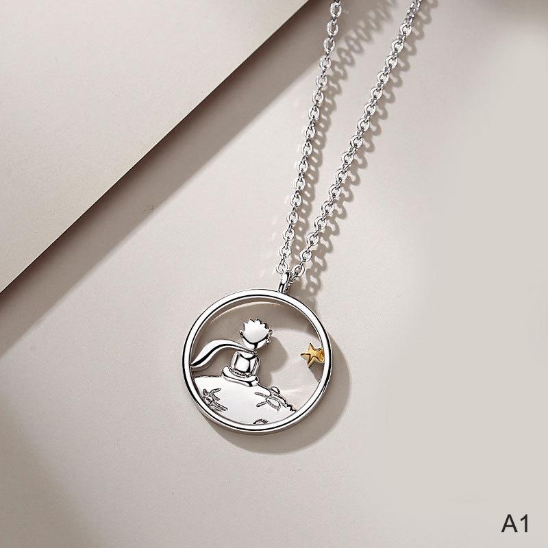 Couple Prince Little Fox Pendant Personality Necklace Valentine'S Day