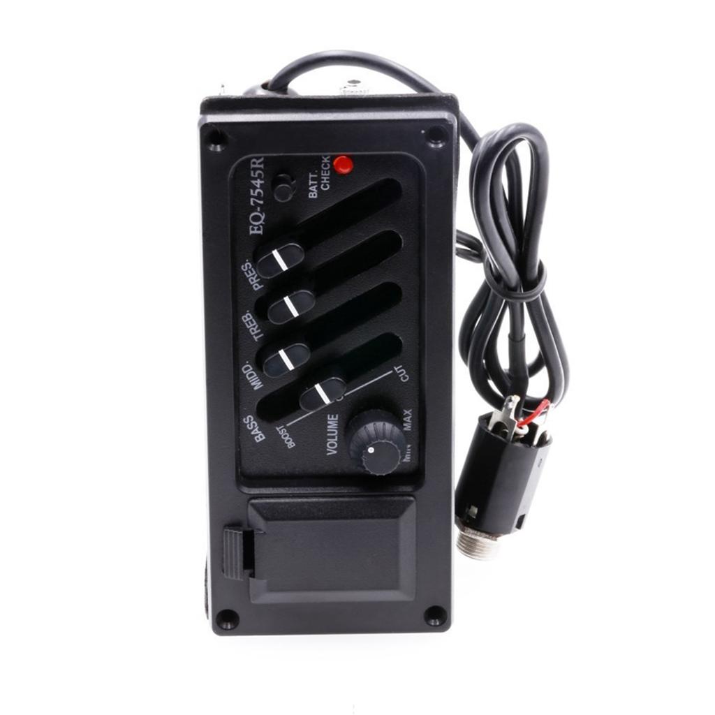 Звукосниматель для гитары EQ Classic Wooden Acoustic Electric Box BASS MIDD TREB PRES Звукосниматель 7545R