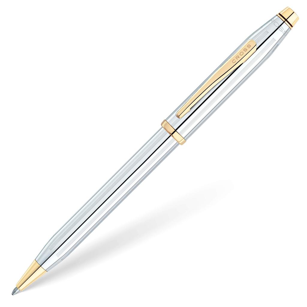 Cross Century II Medalist Silver Premium Gift Boxed Premium Ballpoint Medium Perfect Gift for Day or Promotion Oil-Based Pen, Nib, Father's